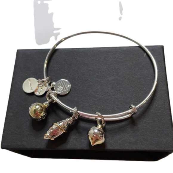 NIB Alex and Ani Charity by Design, Trio Ornaments Bangle Bracelet - Picture 1 of 5